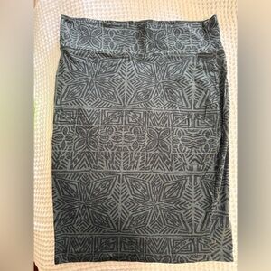 Polynesian Sinalei black and grey print pencil skirt